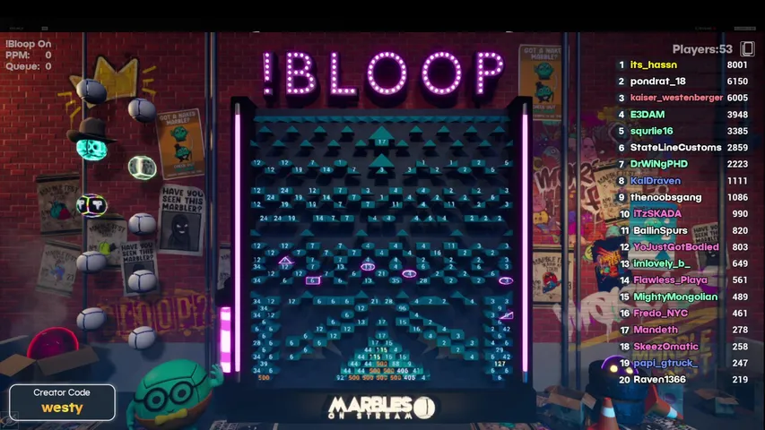 marbles tor the night. Stop at twitch Kaiser_westenberger