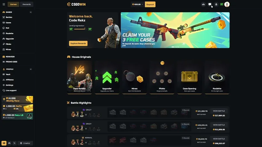 rekztv playing Slots & Casino - Live Casino Stream