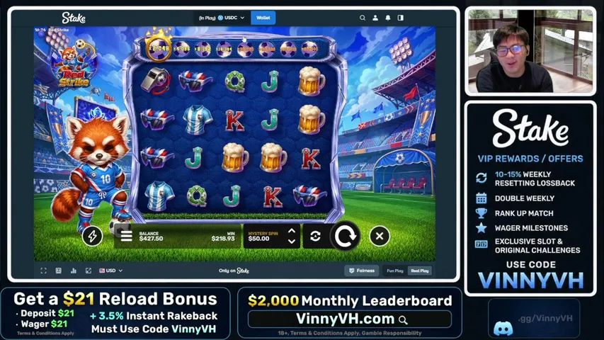 VinnyVH playing Slots & Casino - Live Casino Stream