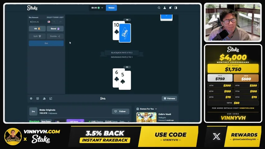 VinnyVH playing Slots & Casino - Live Casino Stream