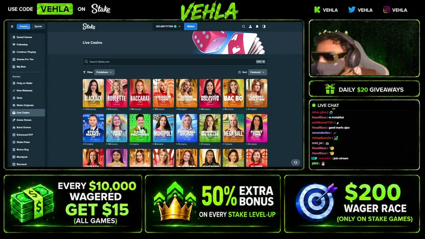 vehlaguys playing Slots & Casino - Live Casino Stream