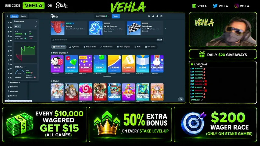vehlaguys playing Slots & Casino - Live Casino Stream