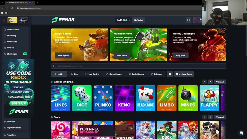 redixz playing Slots & Casino - Live Casino Stream