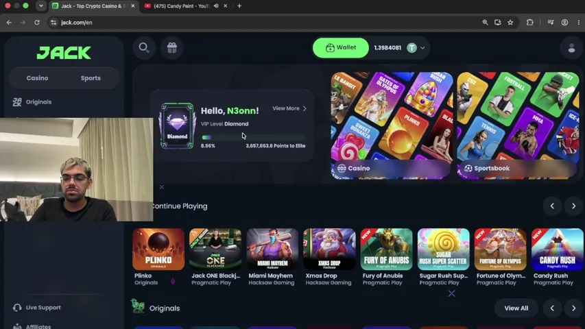 N3on playing Slots & Casino - Live Casino Stream