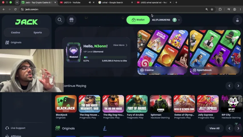 N3on playing Slots & Casino - Live Casino Stream