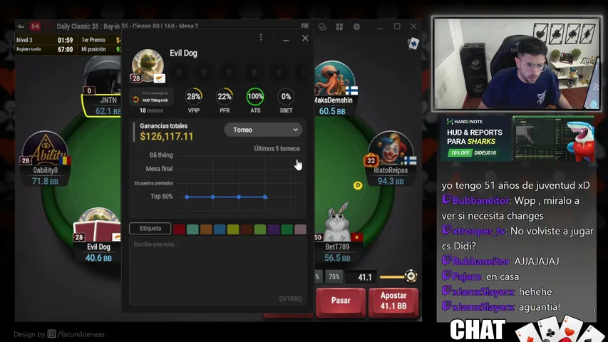 DideusPoker playing Poker - Live Casino Stream
