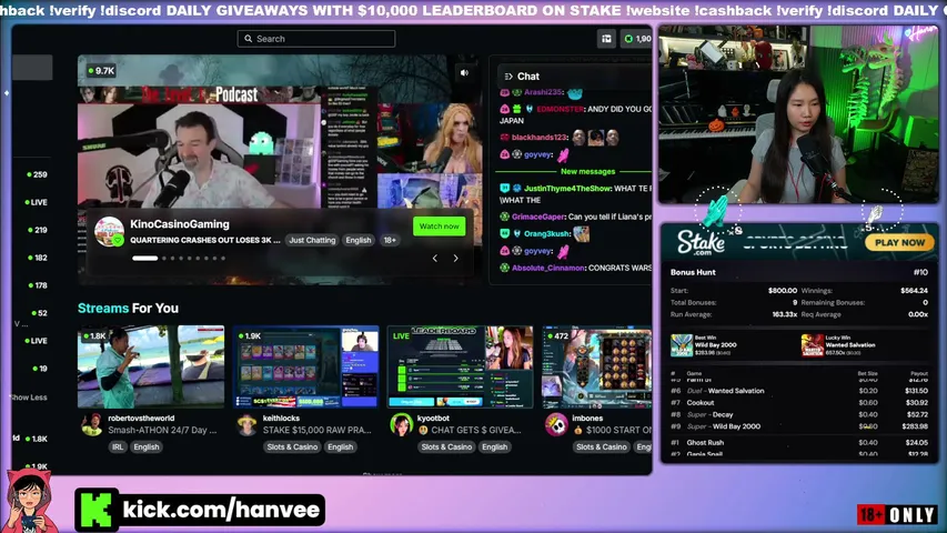 hanvee playing Slots & Casino - Live Casino Stream