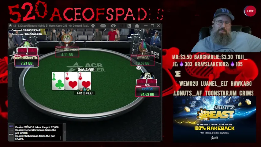 520AceOfSpades playing Poker - Live Casino Stream