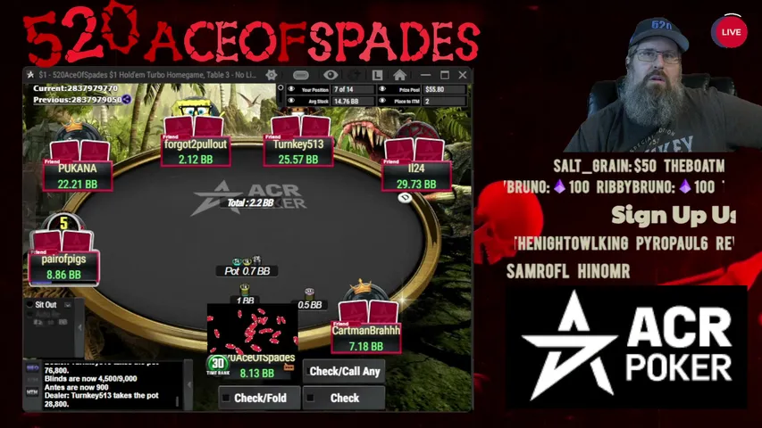 520AceOfSpades playing Poker - Live Casino Stream