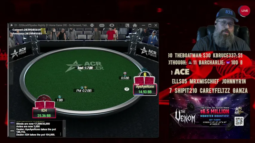 520AceOfSpades playing Poker - Live Casino Stream
