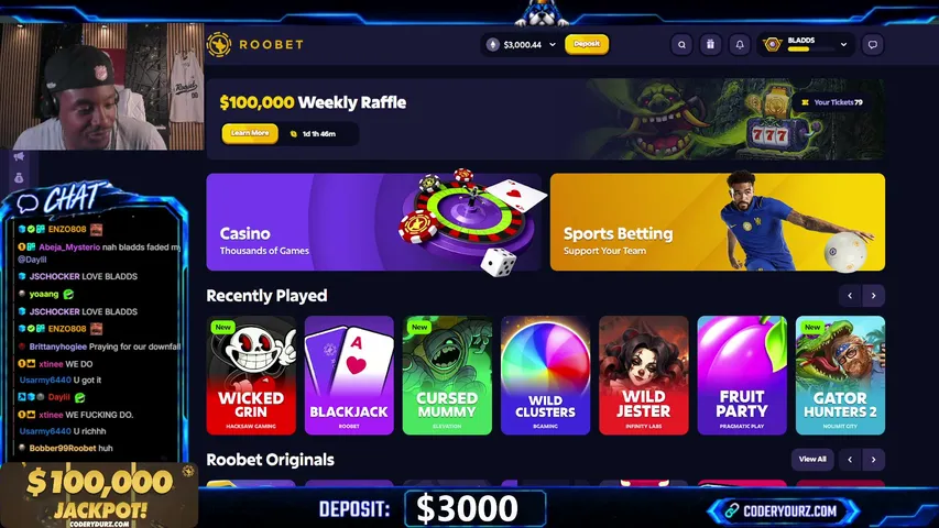 Bladds playing Slots & Casino - Live Casino Stream