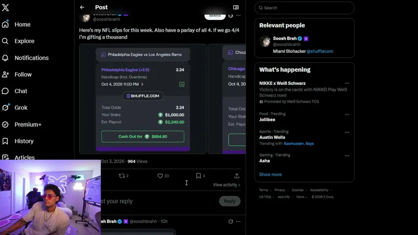 sooshbrah playing Slots & Casino - Live Casino Stream