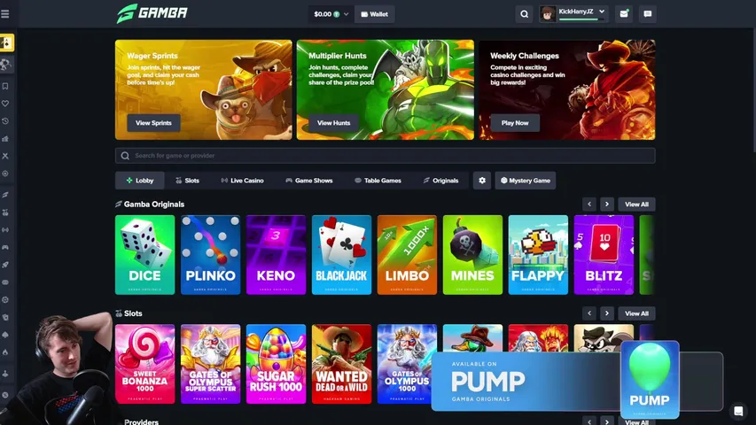 harryjz playing Slots & Casino - Live Casino Stream