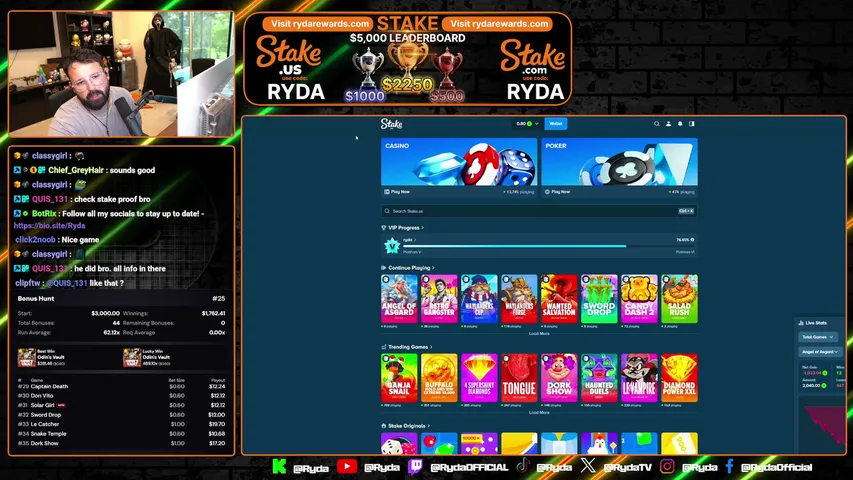 ryda playing Slots & Casino - Live Casino Stream