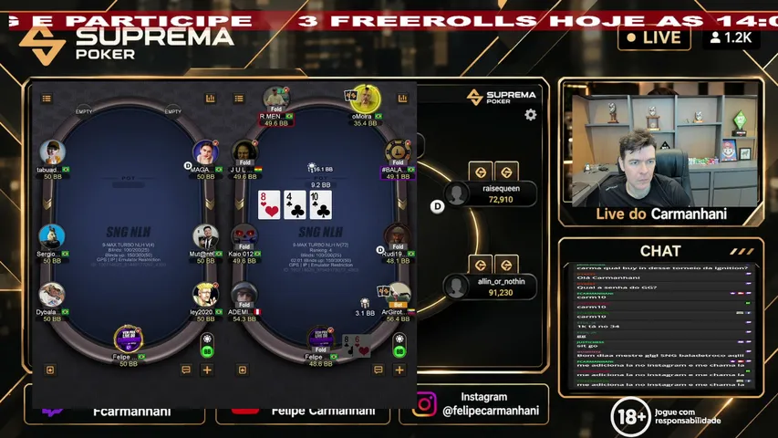 carmanhani playing Poker - Live Casino Stream