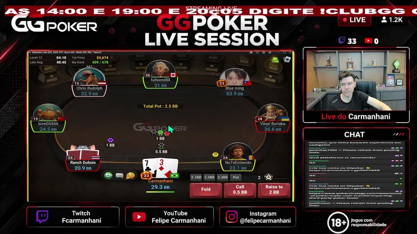 carmanhani playing Poker - Live Casino Stream