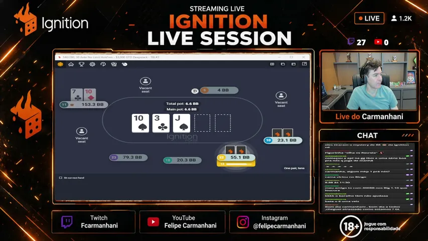 carmanhani playing Poker - Live Casino Stream