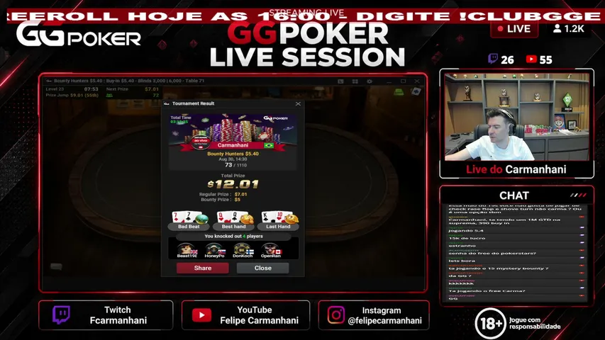 500 FREEROLL HOJE VAMO - POKER COM CARMANHANI
