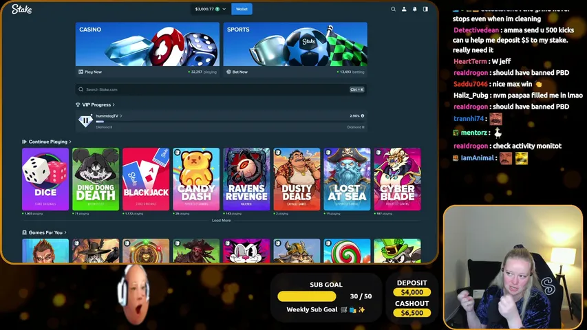 hummdog playing Slots & Casino - Live Casino Stream