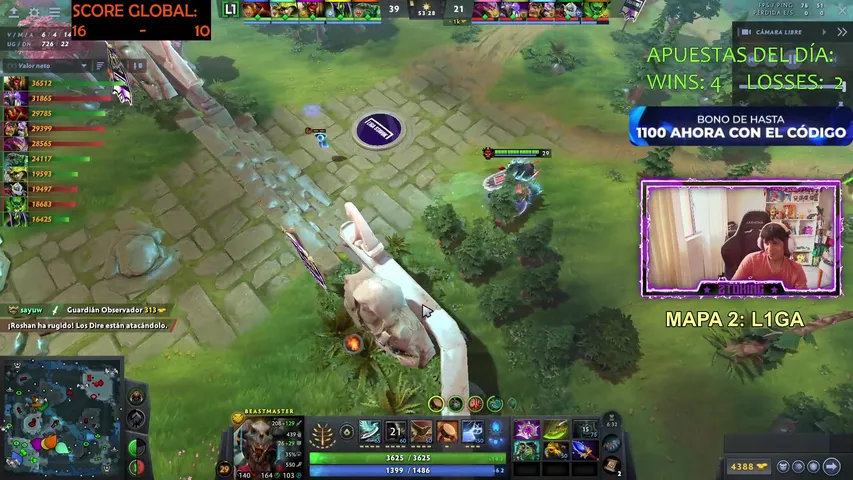 HACIENDO LA PANKA - DOTA 2 - CODIGO: "ZTOK" en 1XBET (+18)