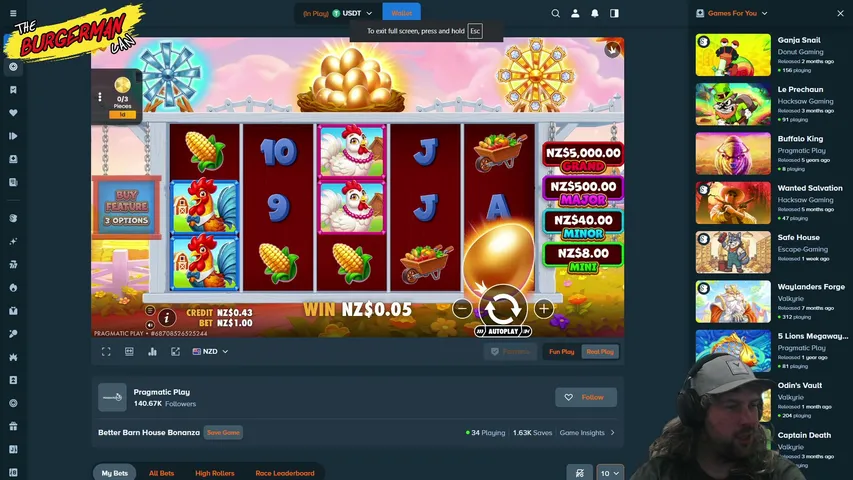 burgermancan playing Slots & Casino - Live Casino Stream