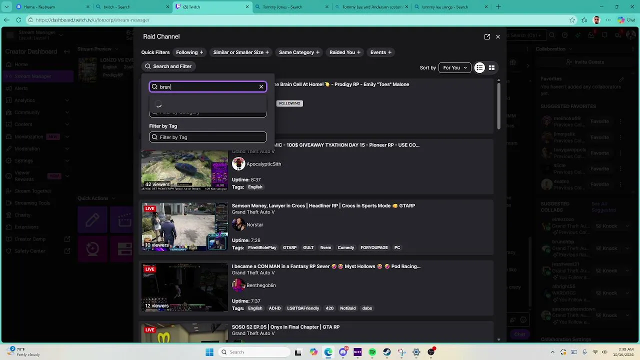 LonzoRP live stream