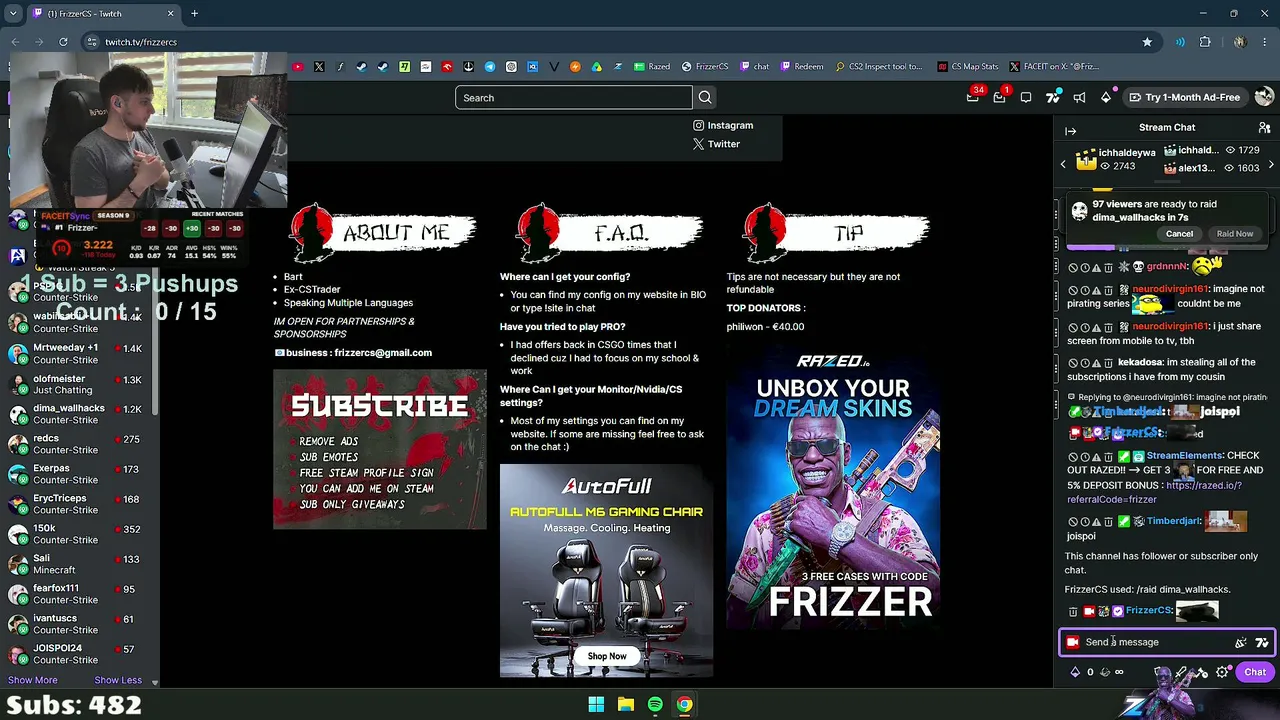 FrizzerCS live