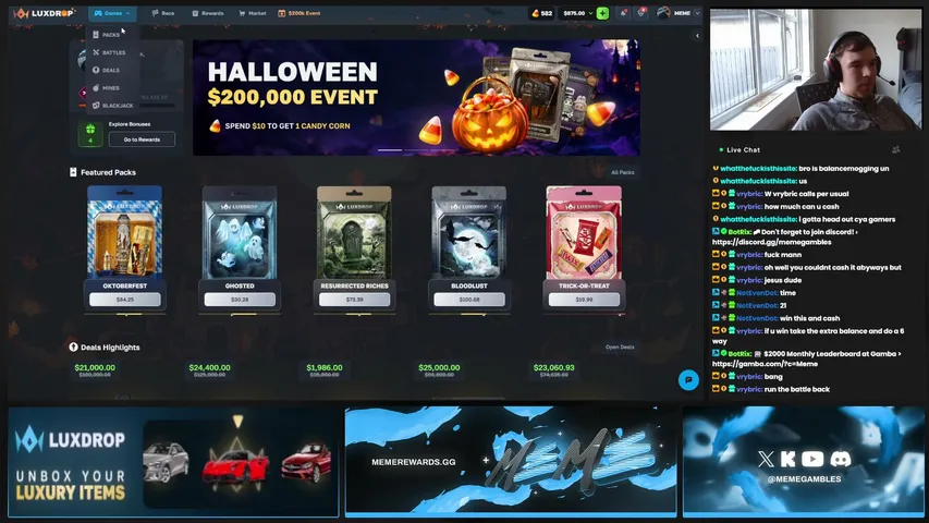 MemeGambles playing Slots & Casino - Live Casino Stream