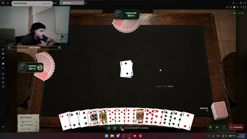 h3rm33s playing Card Games - Live Casino Stream