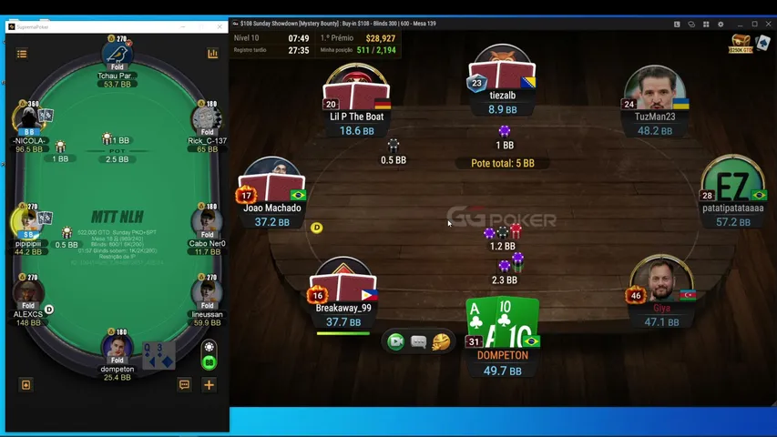 dompeton playing Poker - Live Casino Stream