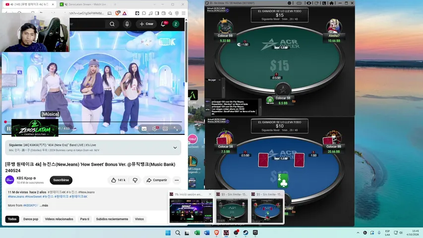 zeroslatam playing Poker - Live Casino Stream