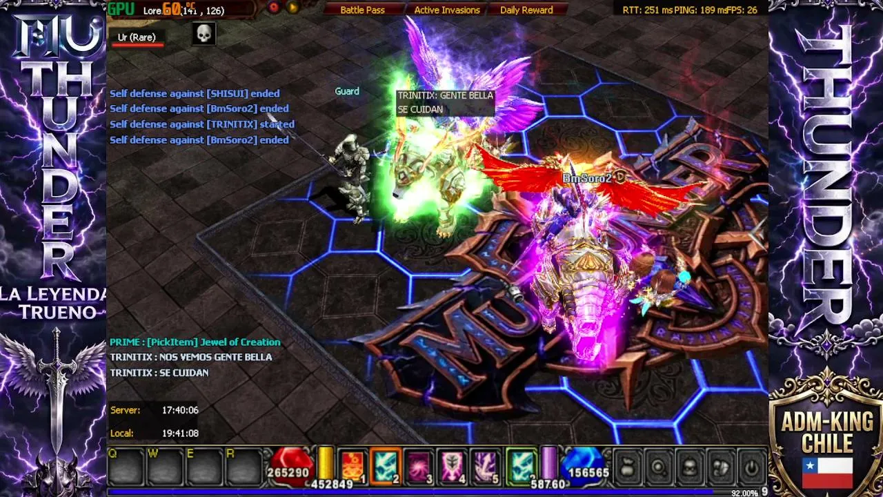 HACIENDO LVL S6 THUNDER
Se da kit de bienvenida blod y Ur  full
Pagina: https://muthunder.com/
