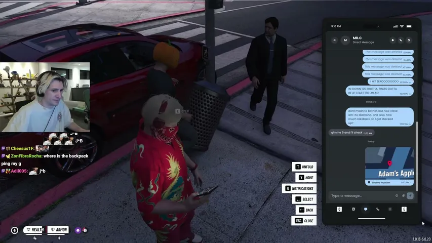 xQc playing Grand Theft Auto V (GTA) - Live Casino Stream