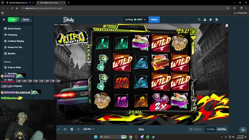 xQc playing Slots & Casino - Live Casino Stream