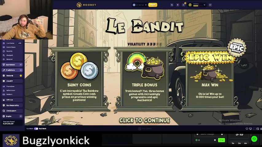 BugzlyOnRust playing Slots & Casino - Live Casino Stream