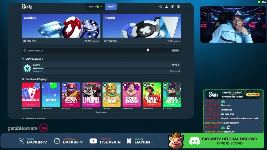 baykin playing Slots & Casino - Live Casino Stream