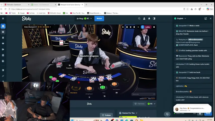 chrisean playing Slots & Casino - Live Casino Stream
