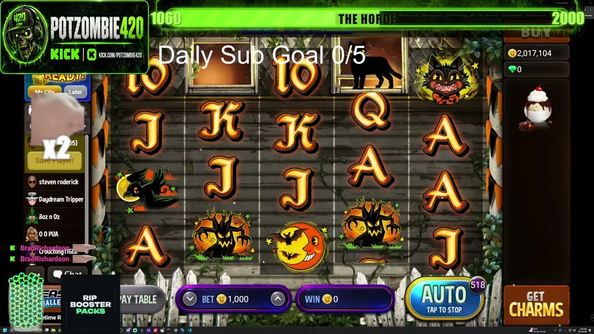 p0tzombie420 playing Slots & Casino - Live Casino Stream