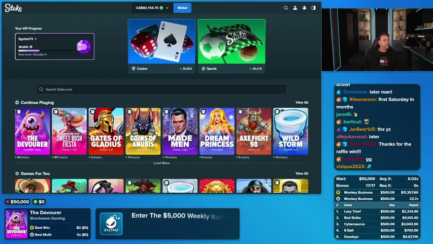Syztmz playing Slots & Casino - Live Casino Stream