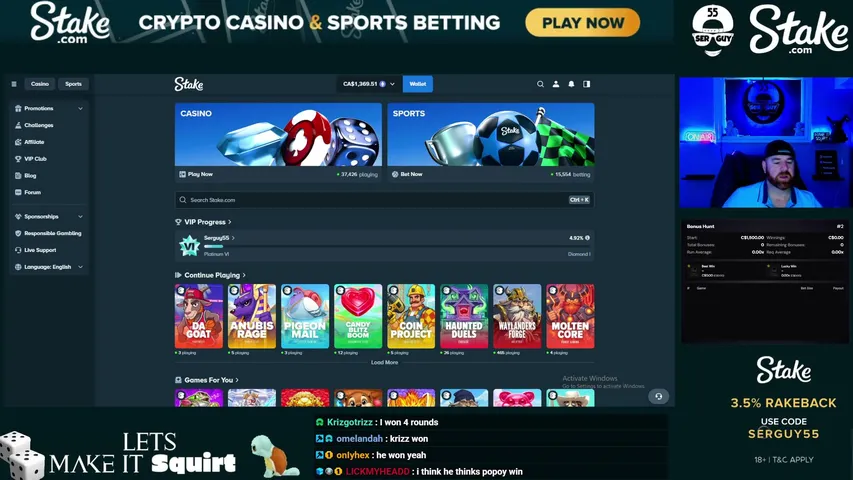 serguy55 playing Slots & Casino - Live Casino Stream