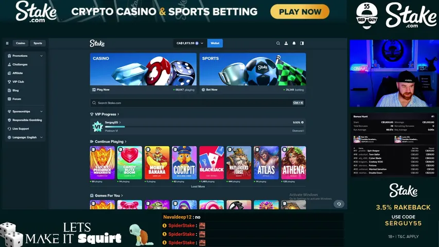 serguy55 playing Slots & Casino - Live Casino Stream