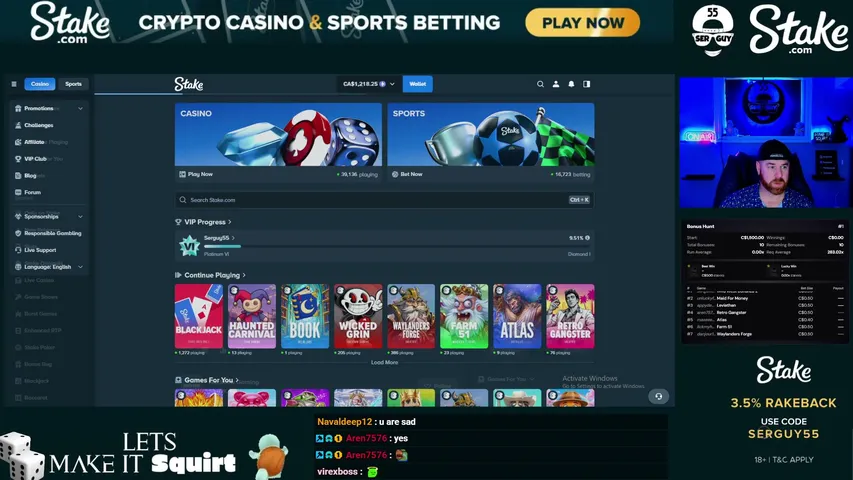 serguy55 playing Slots & Casino - Live Casino Stream