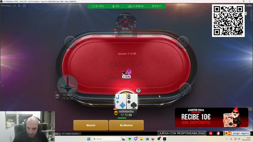 sirbombilla playing Poker - Live Casino Stream