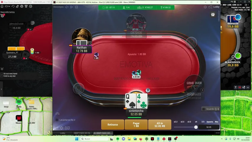 sirbombilla playing Poker - Live Casino Stream