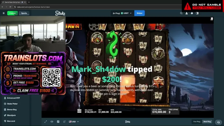 traihwreckestv playing Slots & Casino - Live Casino Stream