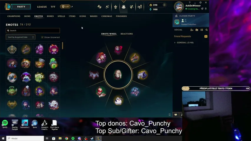 Drunk stream s Top donatorem Punchym :-)