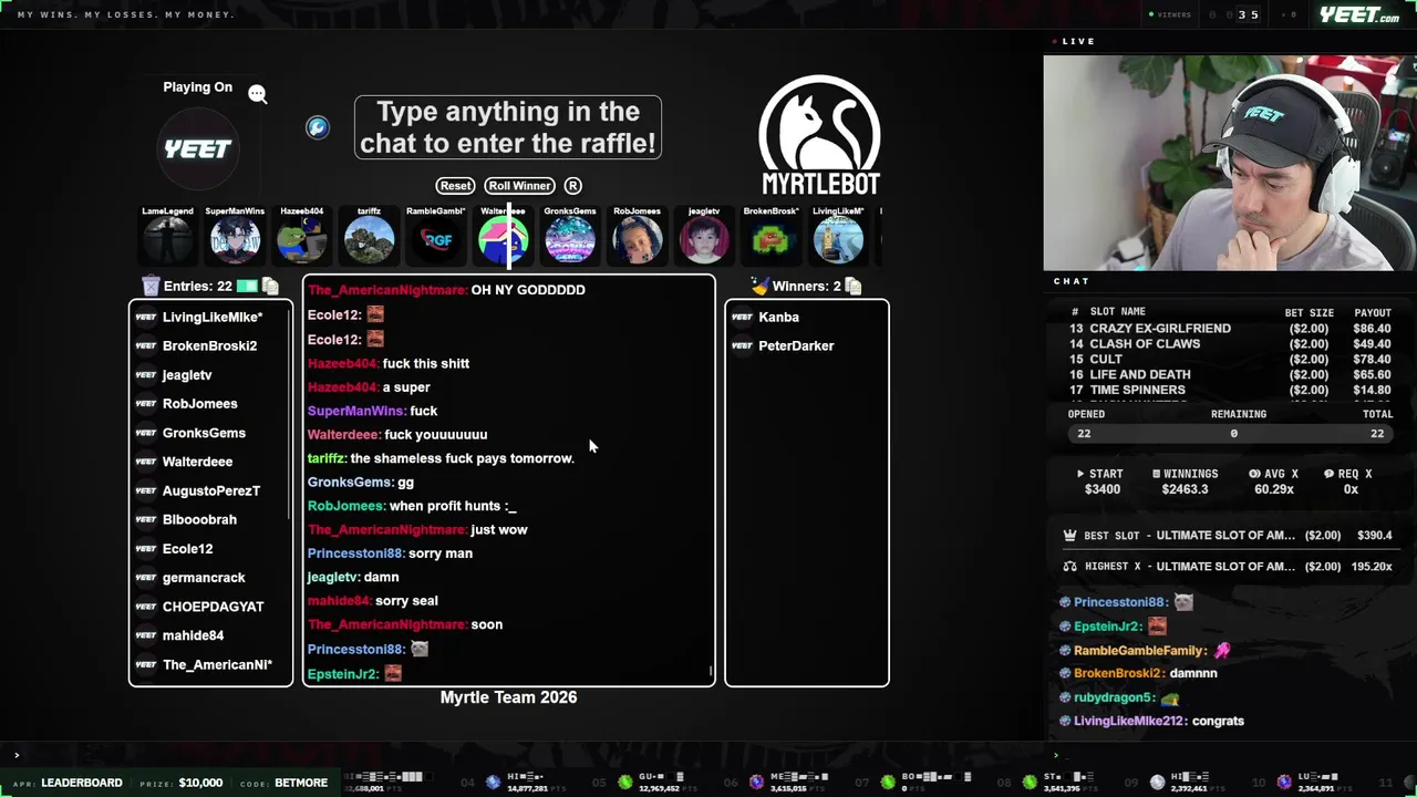 $3400 BONUS HUNT & GIVEAWAYS  // TOP 4 RANKED YEET PLAYER // !YEET !DISCORD !WEBSITE