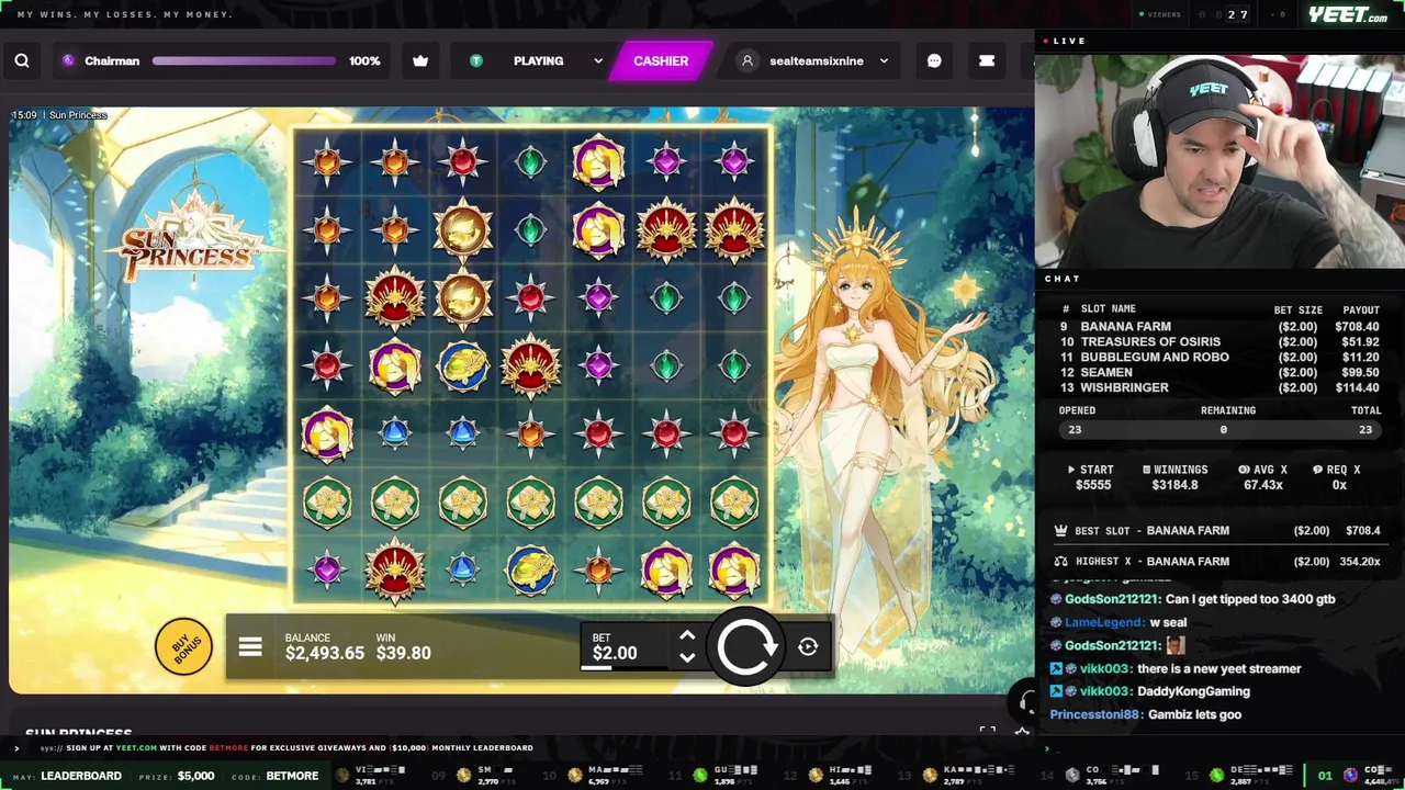$5555 BONUS HUNT & GIVEAWAYS // TOP 4 YEET PLAYER // !YEET !DISCORD
