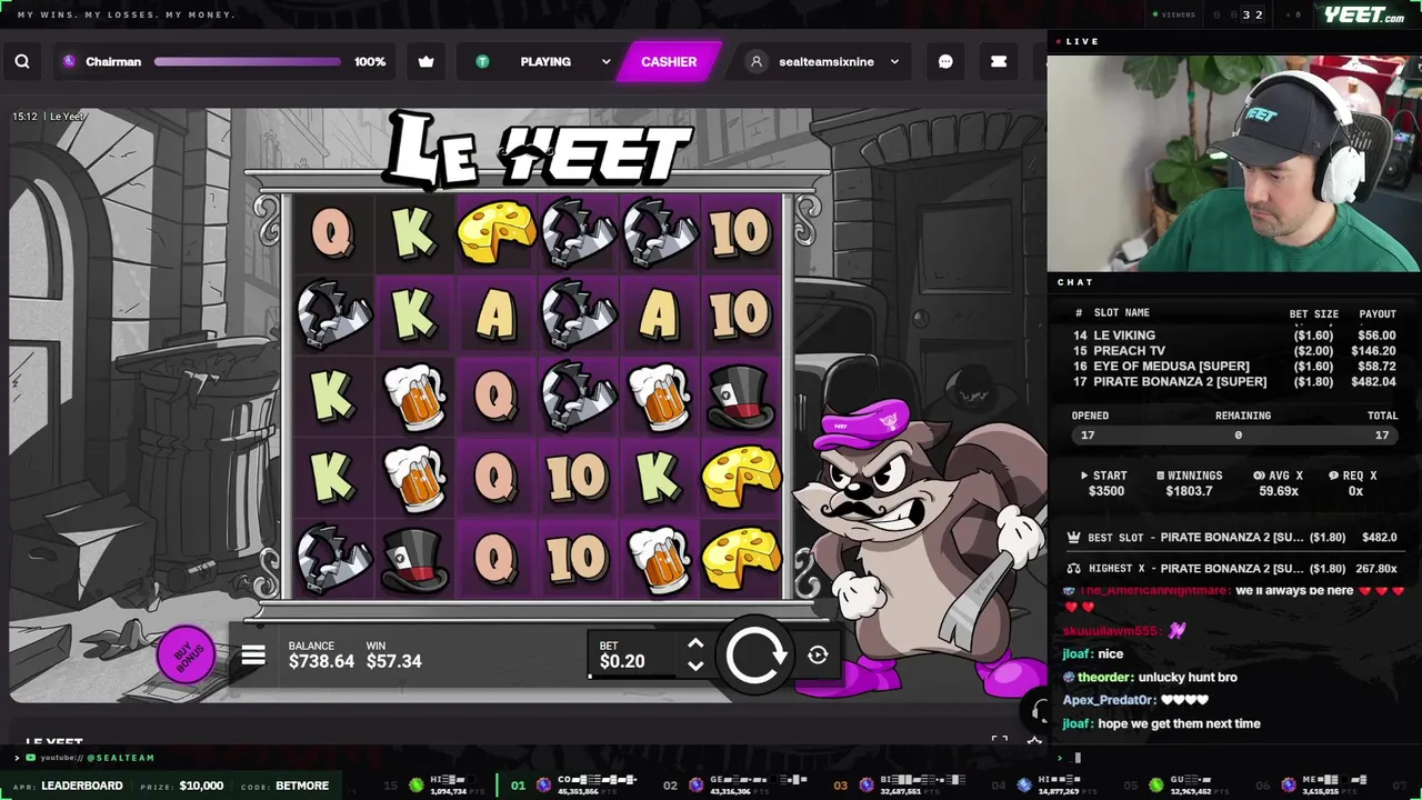 $3500 BONUS HUNT & GIVEAWAYS  // TOP 4 RANKED YEET PLAYER // !YEET !DISCORD !WEBSITE