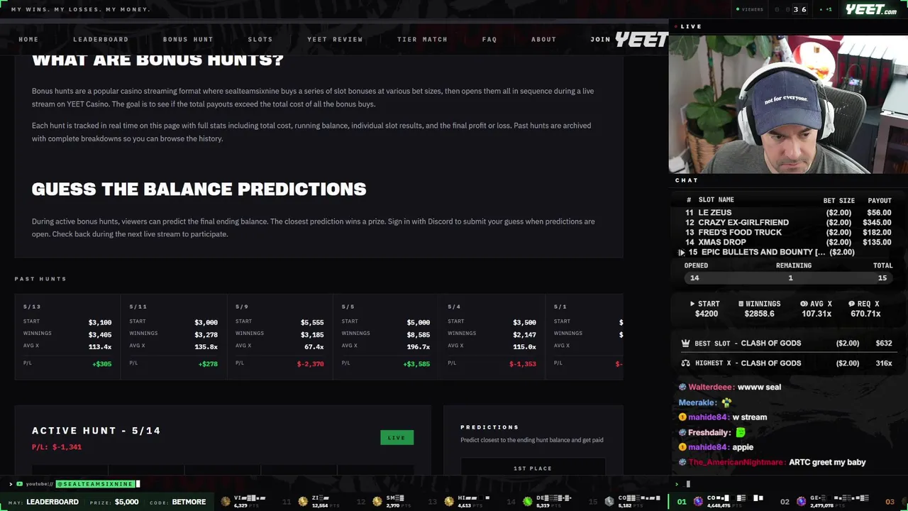 $4200 BONUS HUNT & GIVEAWAYS // TOP 4 YEET PLAYER // !YEET !DISCORD